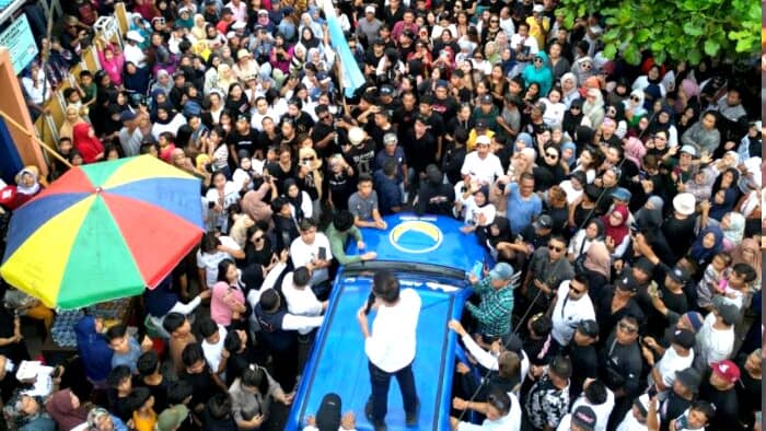 Ribuan simpatisan pasangan calon Bupati dan Wakil Bupati Bolaang Mongondow Timur (Boltim) Dr. Sam Sachrul Mamonto, S.Sos., M.Si, dan Drs. Rusmin Mokoagow (ARus), memadati Desa Moonow, Kecamatan Modayag Barat, Selasa (15/10/2024).