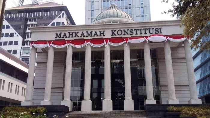 Gedung Mahkamah Konstitusi di Jakarta Pusat.